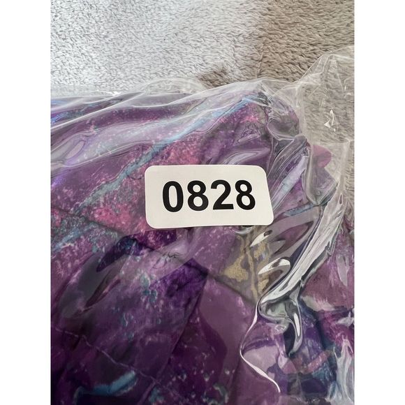 Vintage Black Bear Ski Jacket Womens 8 Purple Abstract Splash All Over Print 80s - Picture 13 of 13